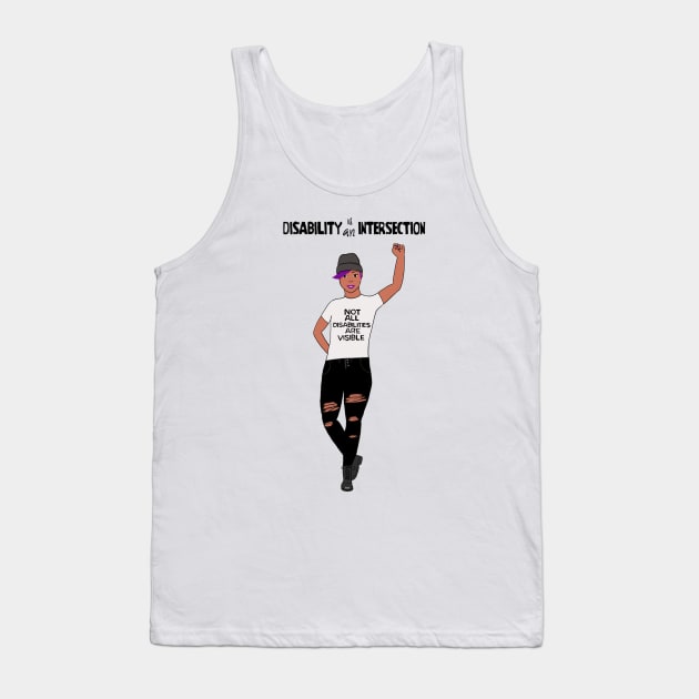 Disability is an Intersection Invisible Disability Tank Top by Dissent Clothing